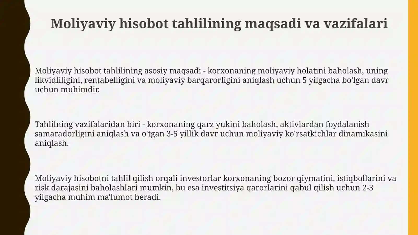 Moliyaviy hisobotlarni tahlil qilish 3
