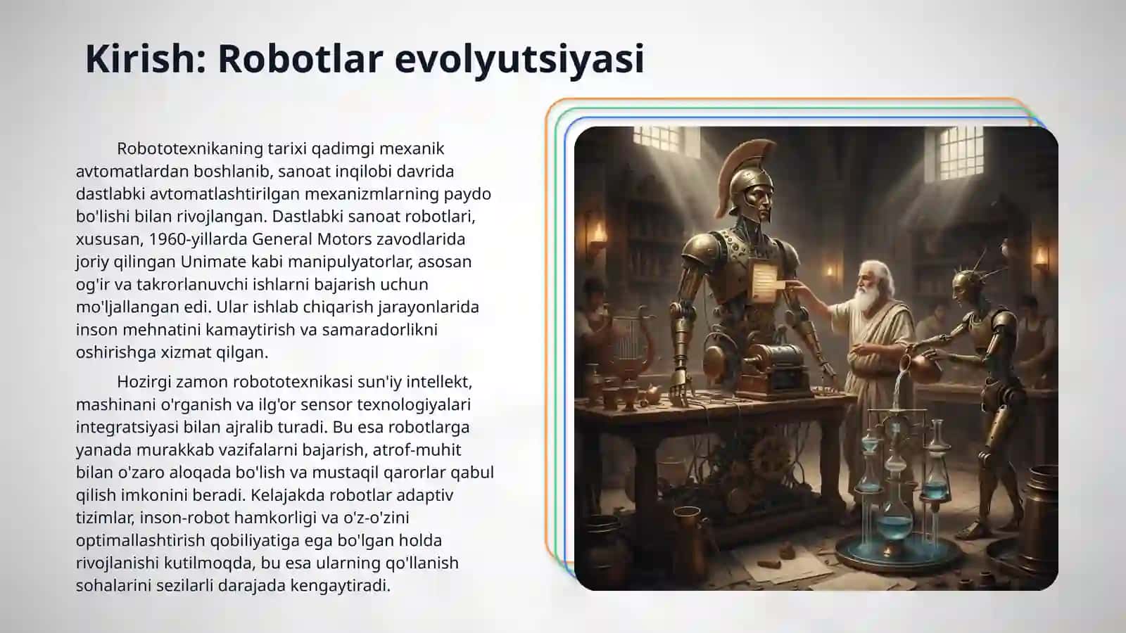 Robotlarning tuzilishini aniqlaydigan qanday korsatkichlari mavjud 3