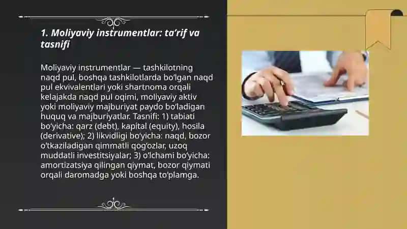 Moliyaviy instrumentlar 3