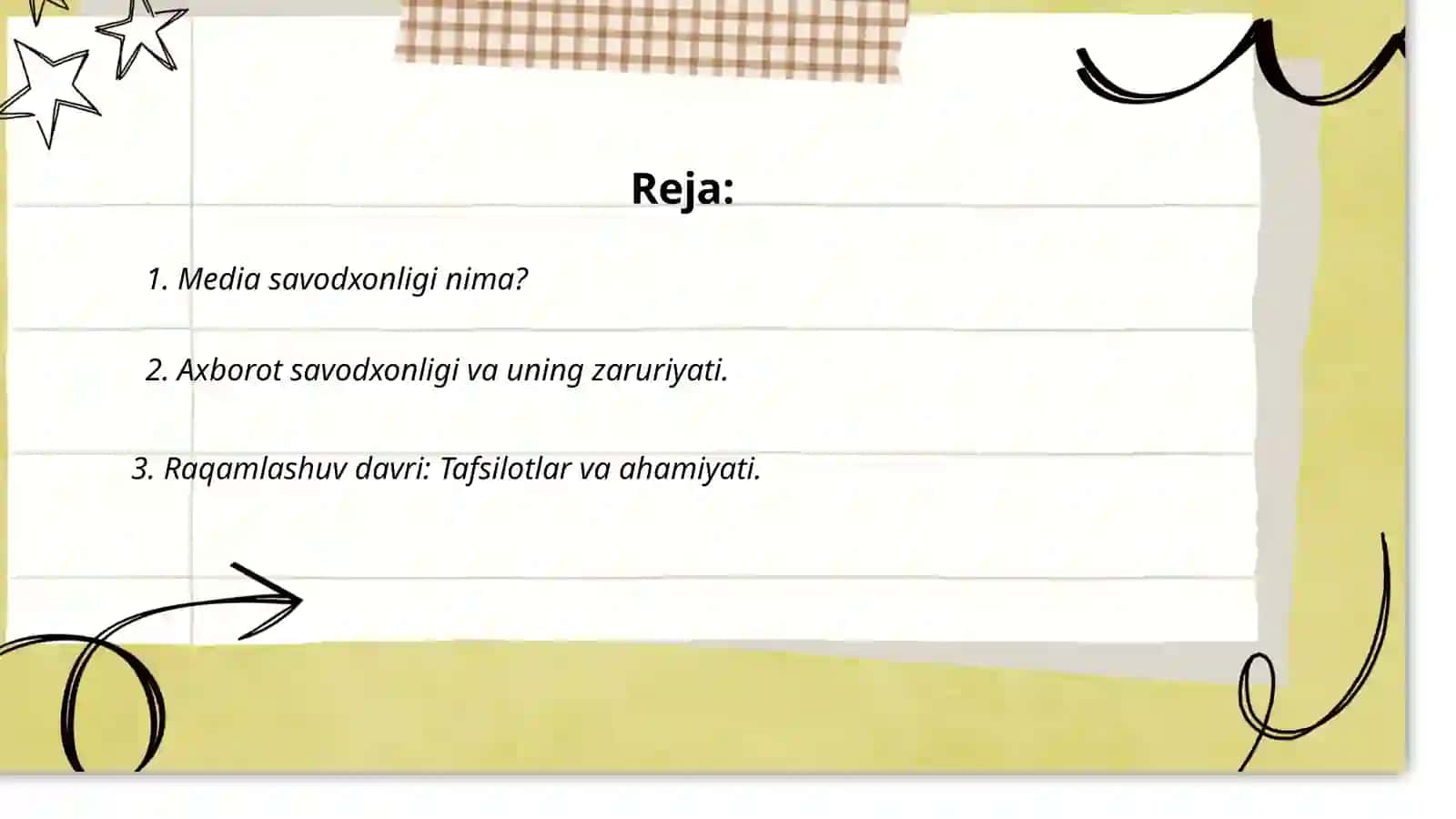 TIBBIYOTDA AXBOROT TEXNOLOGIYALARI FANIDAN “MEDIA VA AXBOROT SAVODXONLIGI-RAQAMLASHUV DAVRINING ASOSIY TALABI” 3