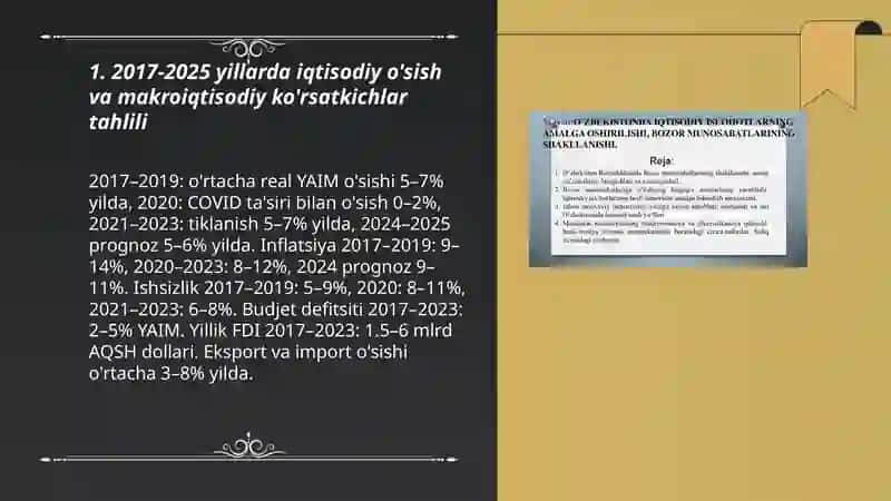 O'zbekistonda iqtisodiy islohotlar: 2017-2025 yillar tahlili 3
