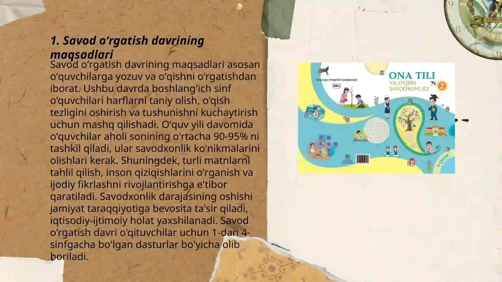 Savod oʻrgatish davrlari haqida 3