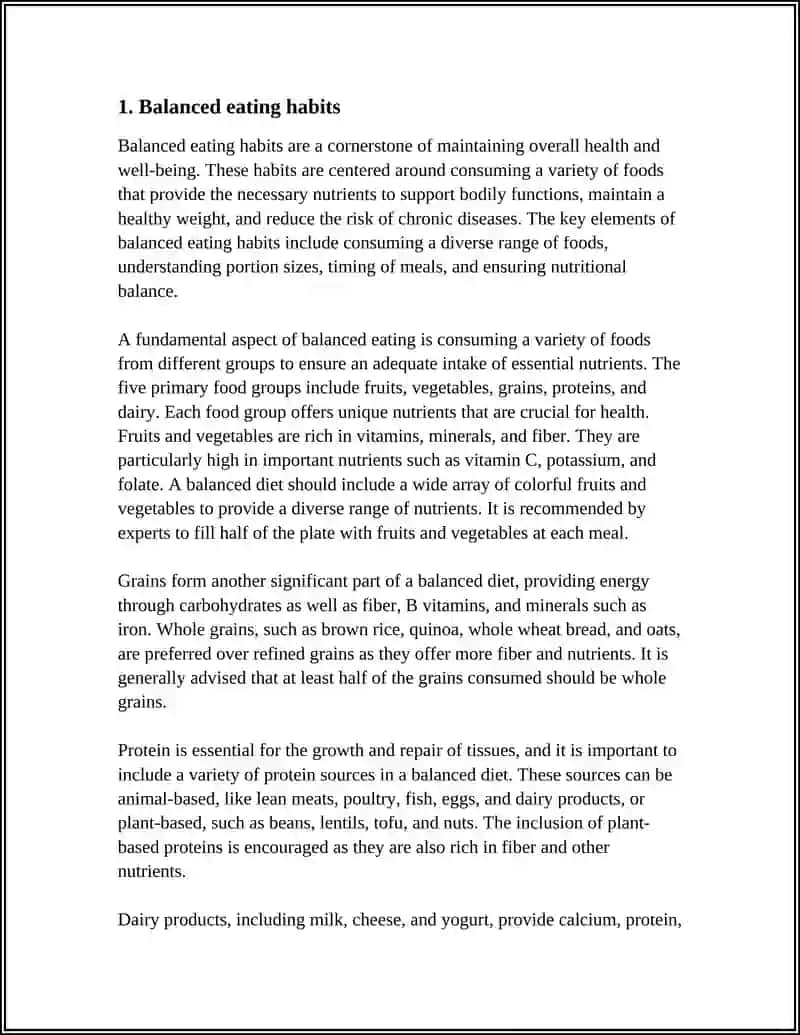 Balanced Eating Habits 3