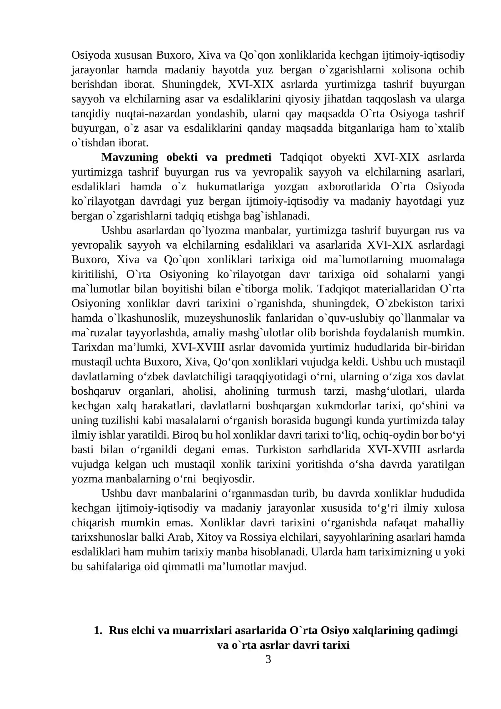 Rus elchi va muarrixlari asarlarida O`rta Osiyo xalqlarining qadimgi va o`rta asrlar davri tarixi 3