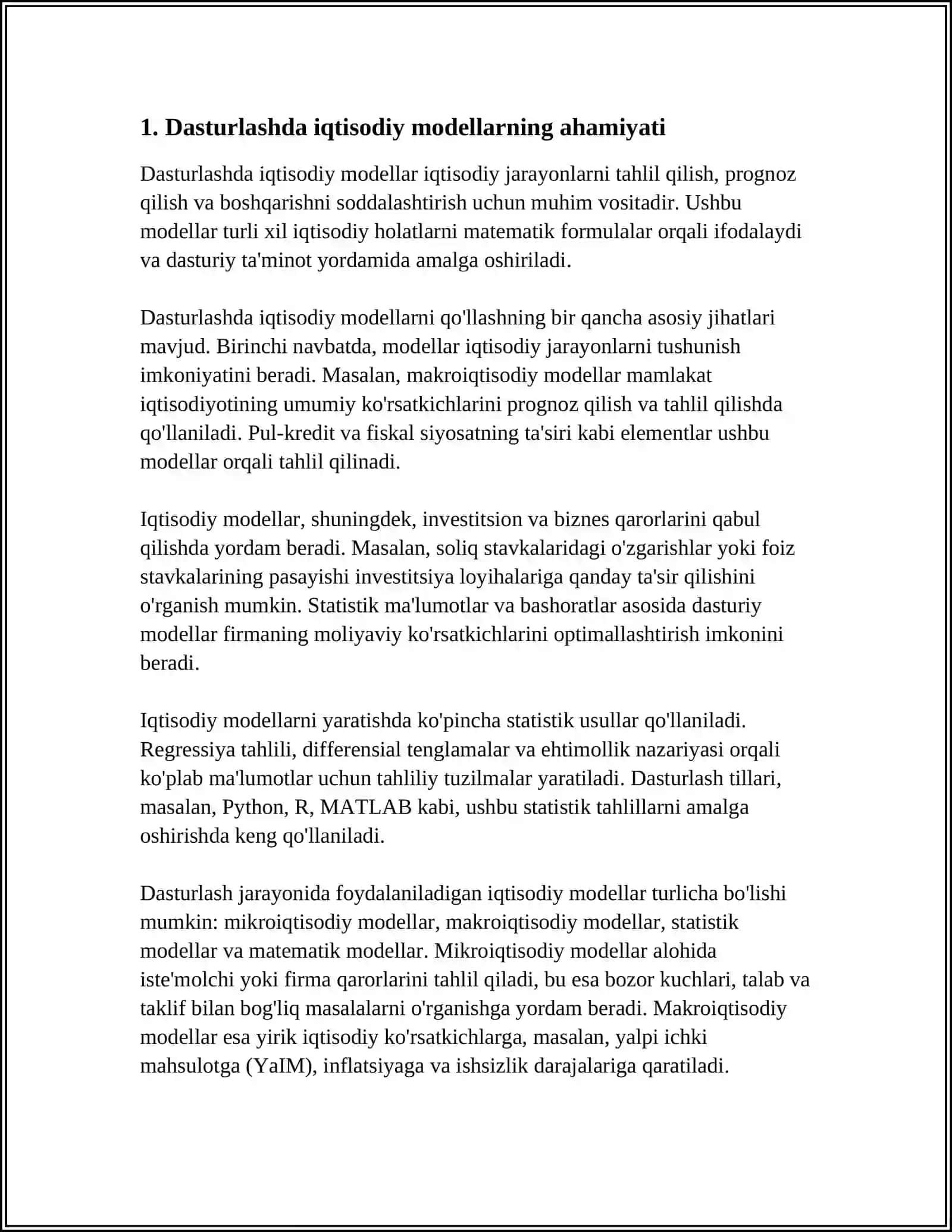 IJTIMOIY IQTISODIY RIVOJLANISHDA DASTURLASH PROGNOZLASHTIRISH 3
