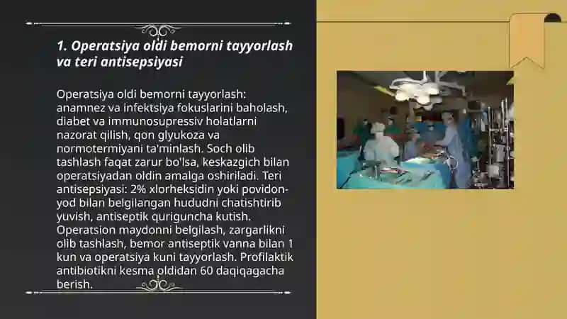 Xirurgiyada gospital infeksiyani profilaktikasi 3