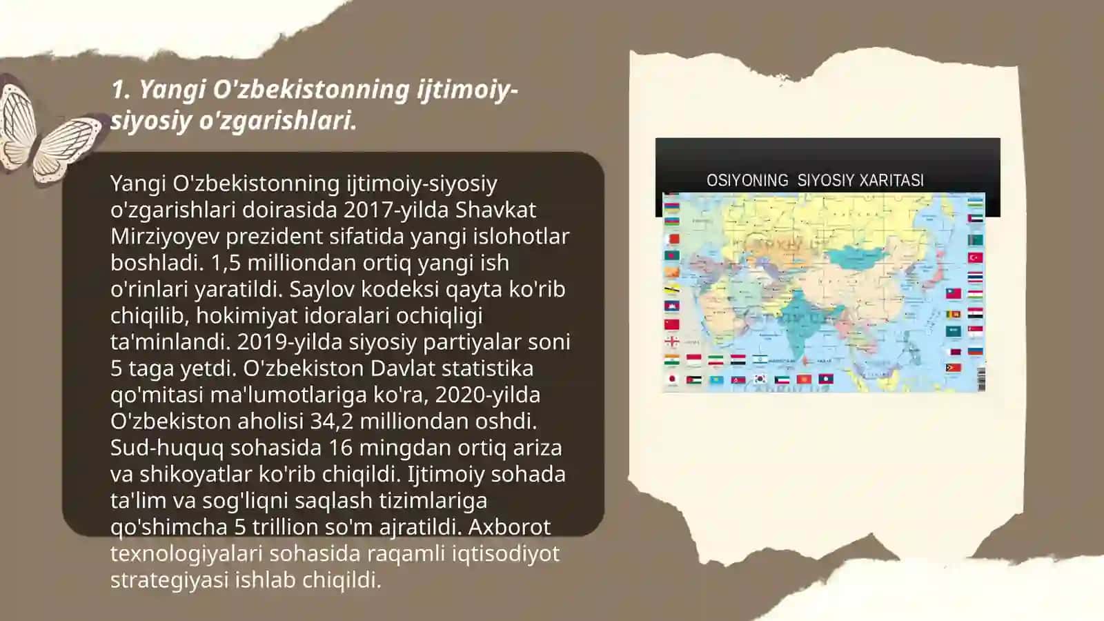 Yangi O'zbekistonning ijtimoiy-siyosiy o'zgarishlari 3