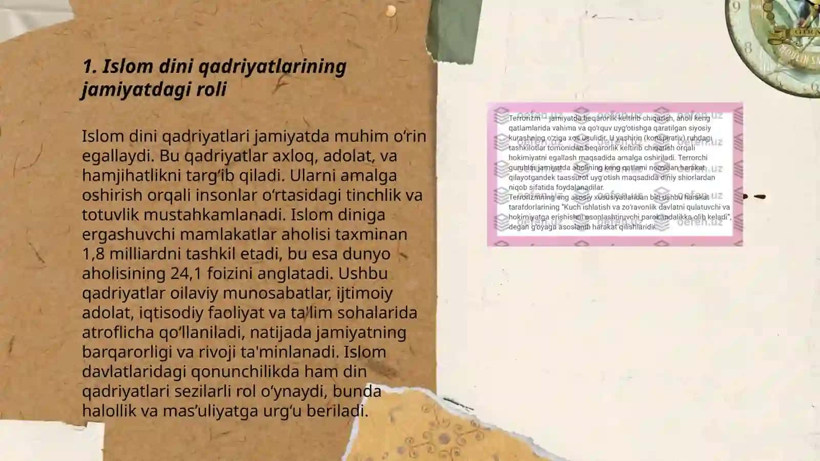Islom dini qadriyatlari vamarifatining hozirgi kundagi ahamiyati 3