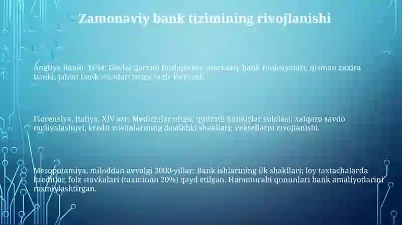 Banklarning kelib chiqishi va bank tizimi 3