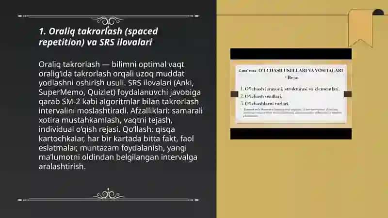 Ma’lumotlarni mustahkamlash yoʻllari, usullari va vositalari 3