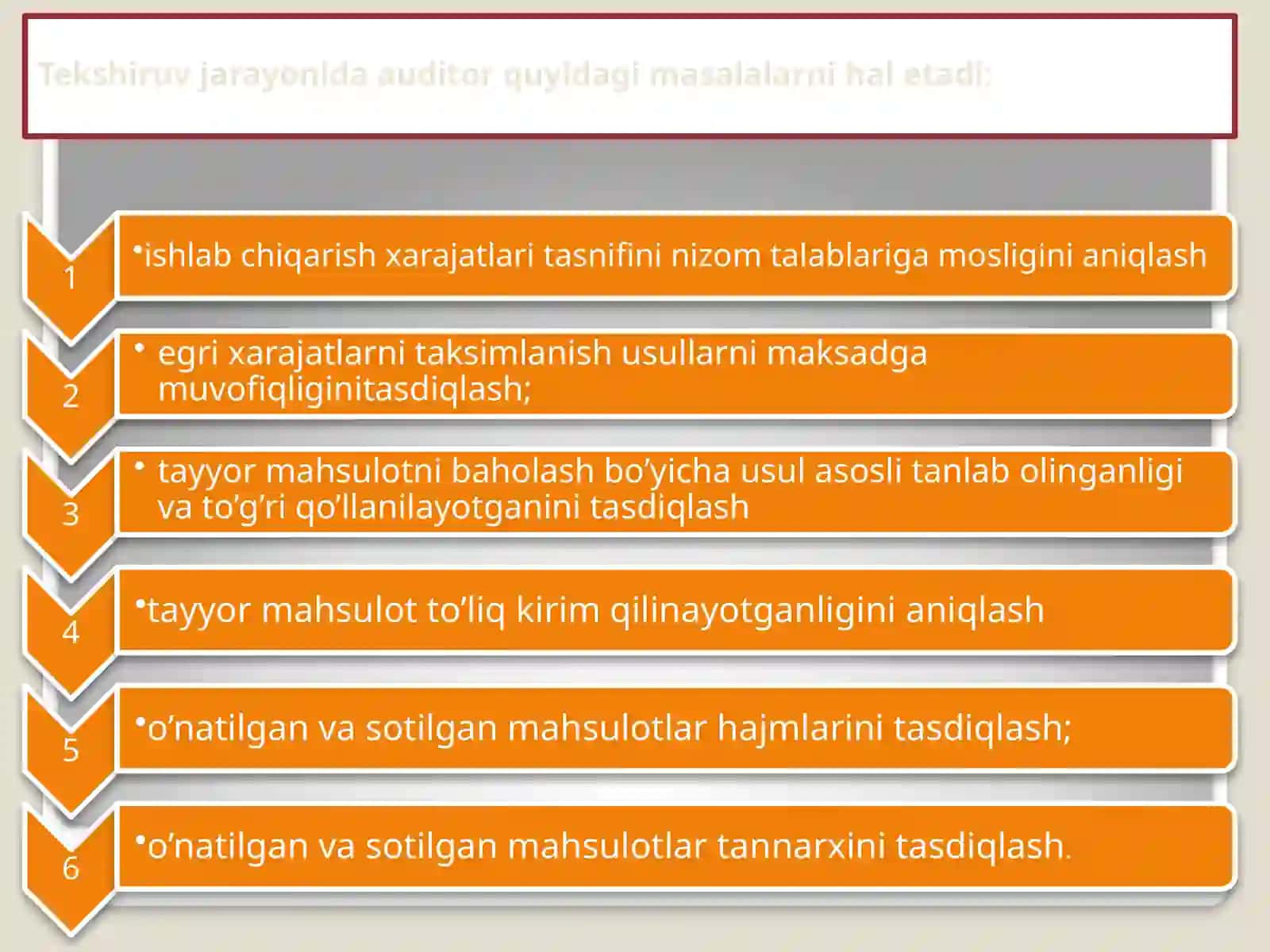 Korxona ishlab chiqarish auditida xarajatlar auditining maqsadi, vazifalari va axborot manbalari 3