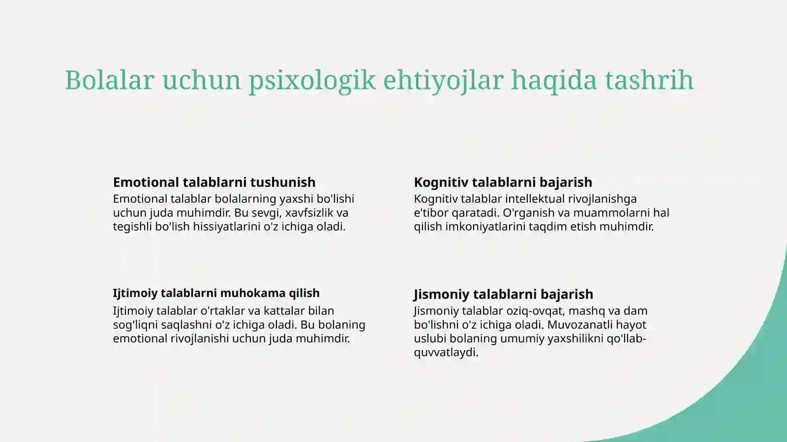 Bolalar uchun namunalar e'lag'apisixologiyasi 3