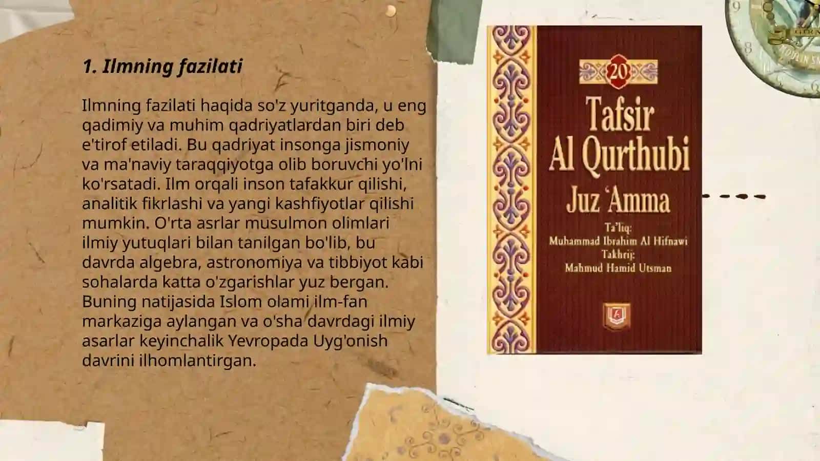 Imom Buxoriyning ilm haqidagi hadislardan 10 ta 3
