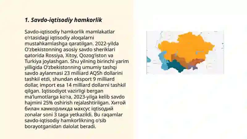 O‘zbekiston Qozogʻiston hamkorligi 3
