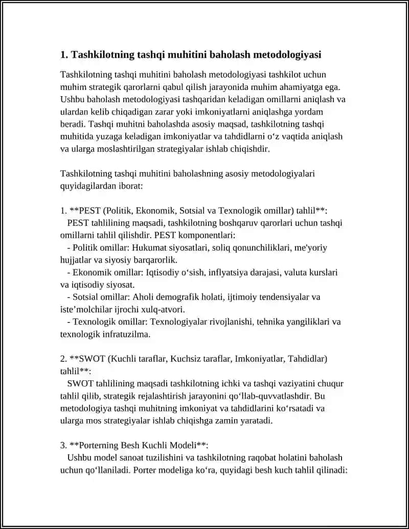 TASHKILOTNING TASHQI MUHITINI BAHOLASH 3