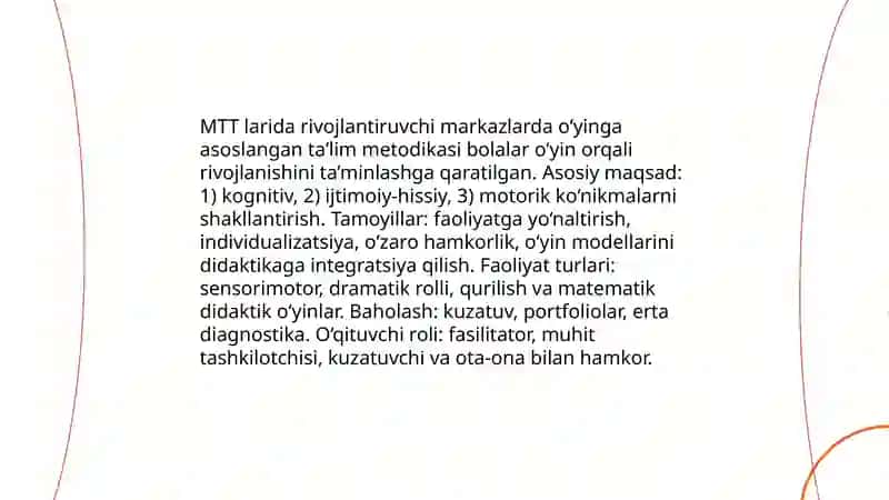MTT larida Rivojlantiruvchi markazlari ta'limiy faoliyati 3