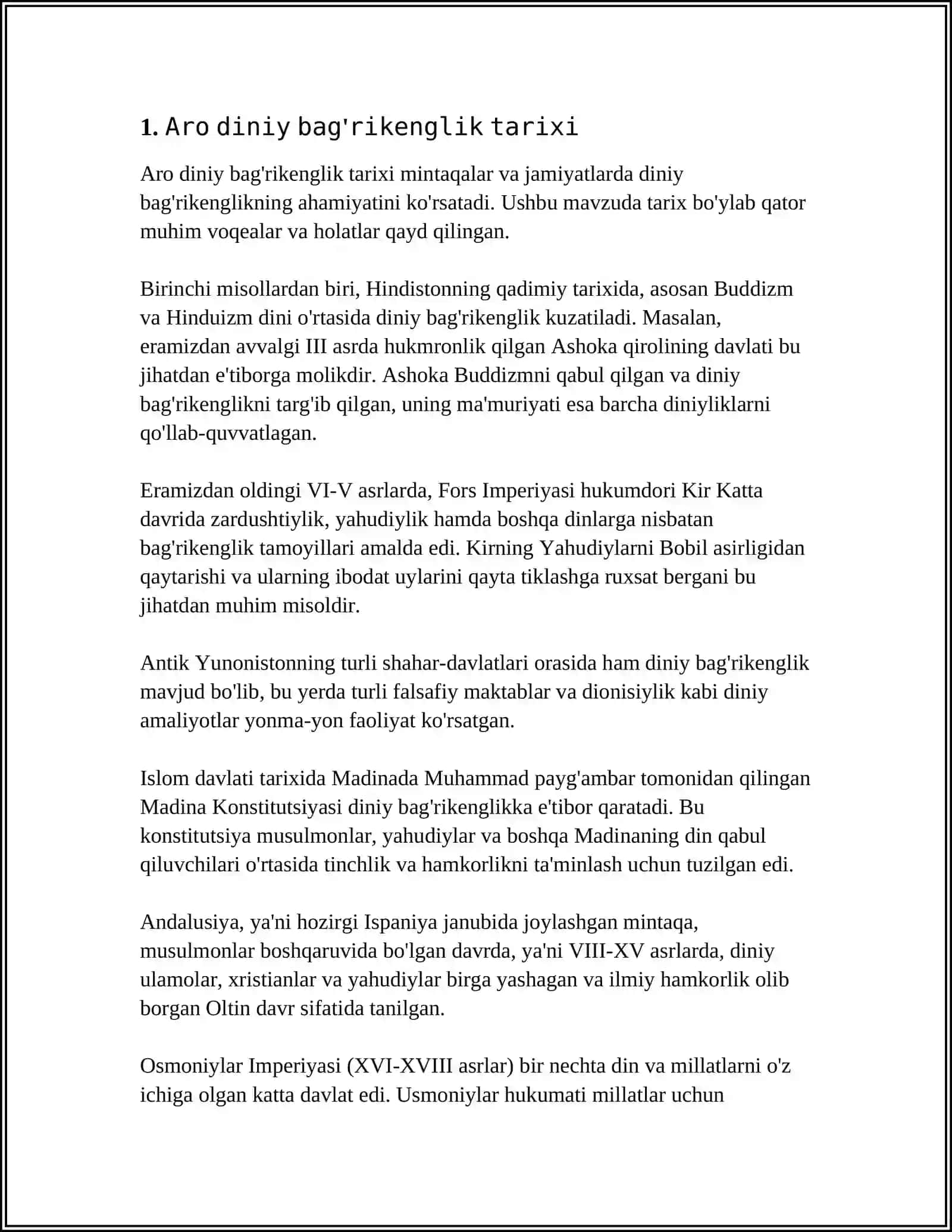 O‘ZBEKISTONDA KONFESSİYALARARO DINIY BAG'RIKENGLIKNING TARIXIY TAJRIBA 3