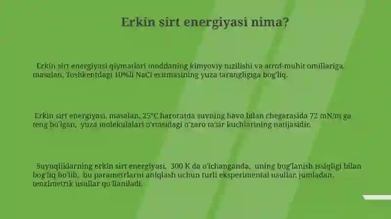 Erkin sirt energiyasi 3