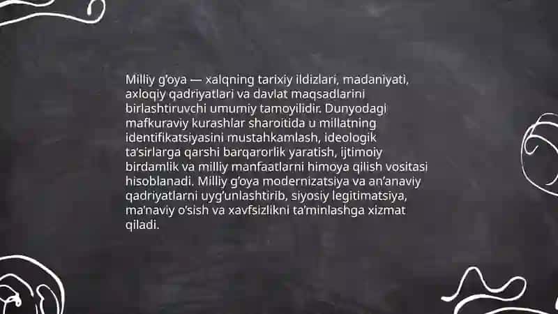 Dunyodagi mafkuraviy kurashlar sharoitida milliy g’oyaning zarurligi 3