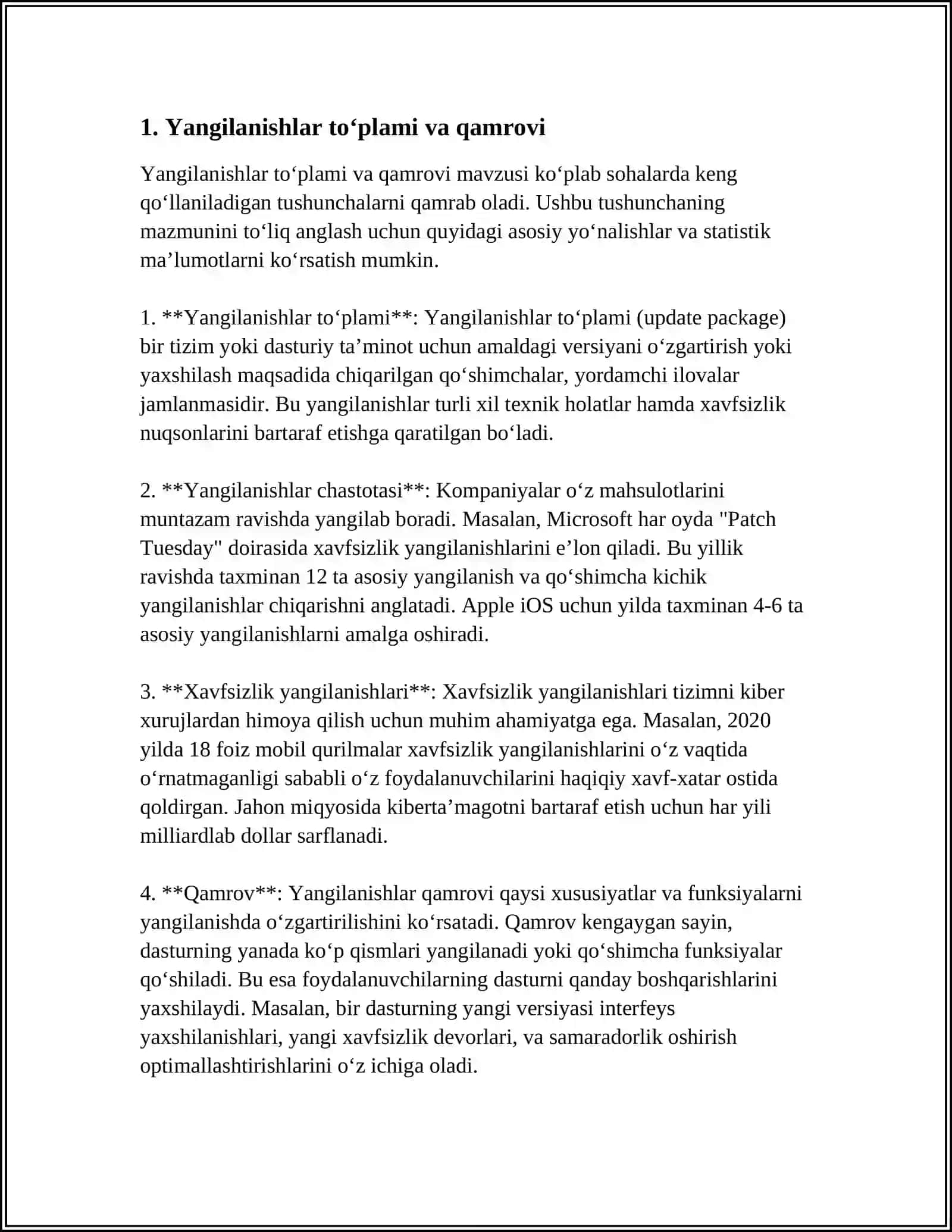 UZASBO DASTURIGA YANGILIK KIRITISH 3