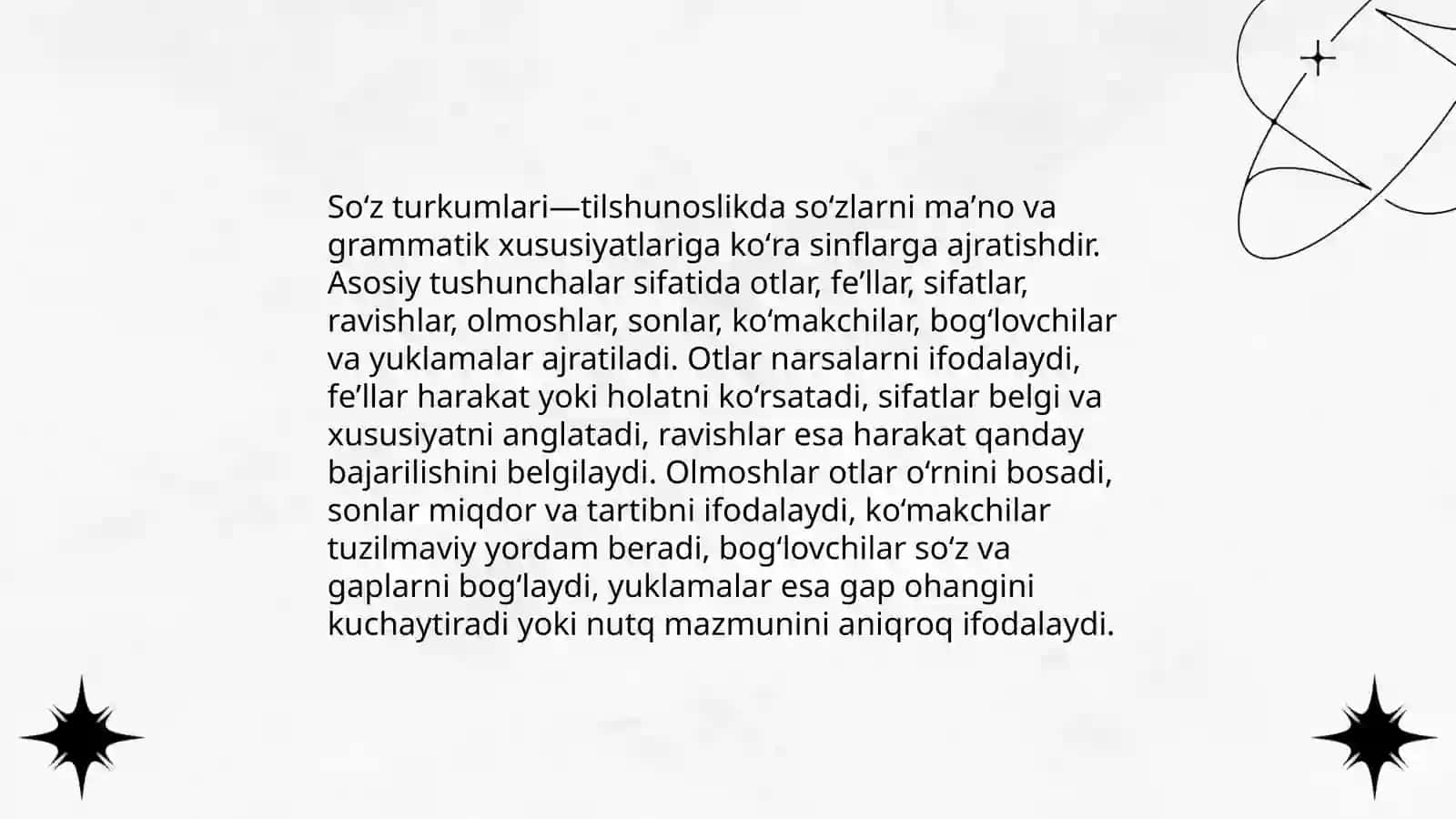 Soʻz turkumlarini oʻrganishda hosil qilinadigan orfografik bilim 3