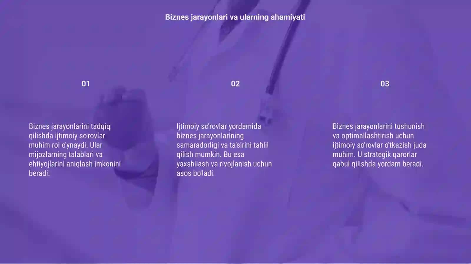Biznes jarayonlarini tadqiq qilishda ijtimoiy so'rovlar 3