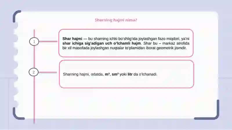 Sharning hajmi 3