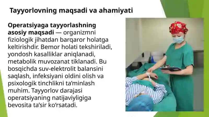Bemorni operatsiyaga tayyorlash. Tozalovchi huqna qilish 3