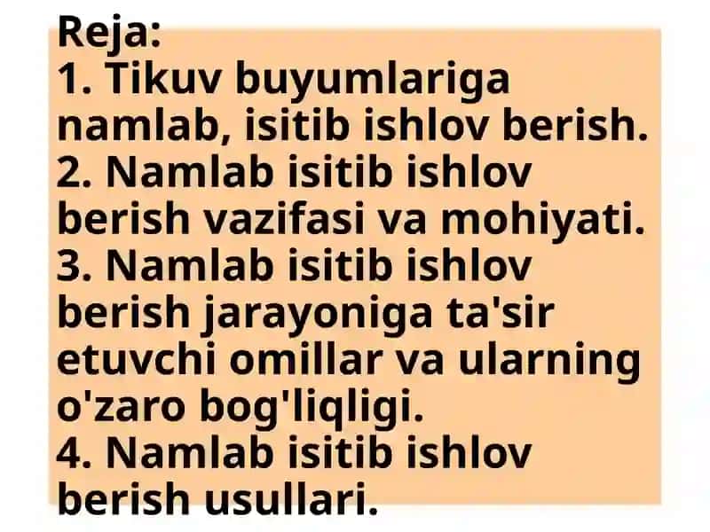 Namlab isitib ishlov berish 3