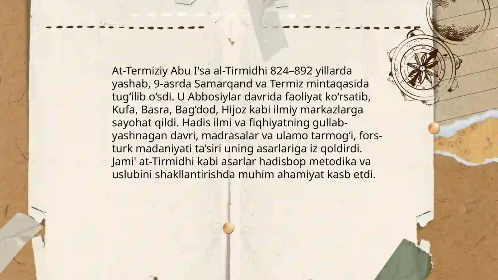 At-Termiziy ijodi haqida 3