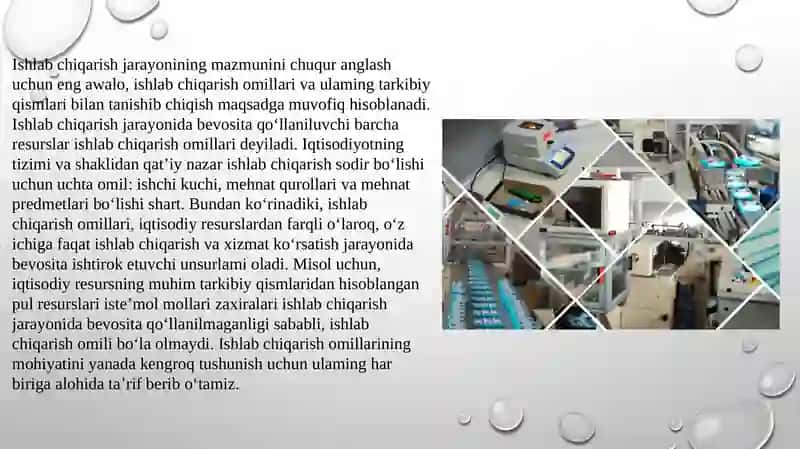 ISHLAB CHIQARISH JARAYONI VA UNING NATIJALARI 3