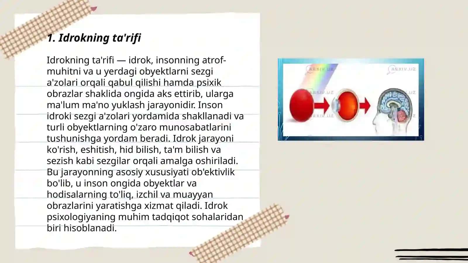 Idrok haqida tushuncha va uning xususiyatlari 3