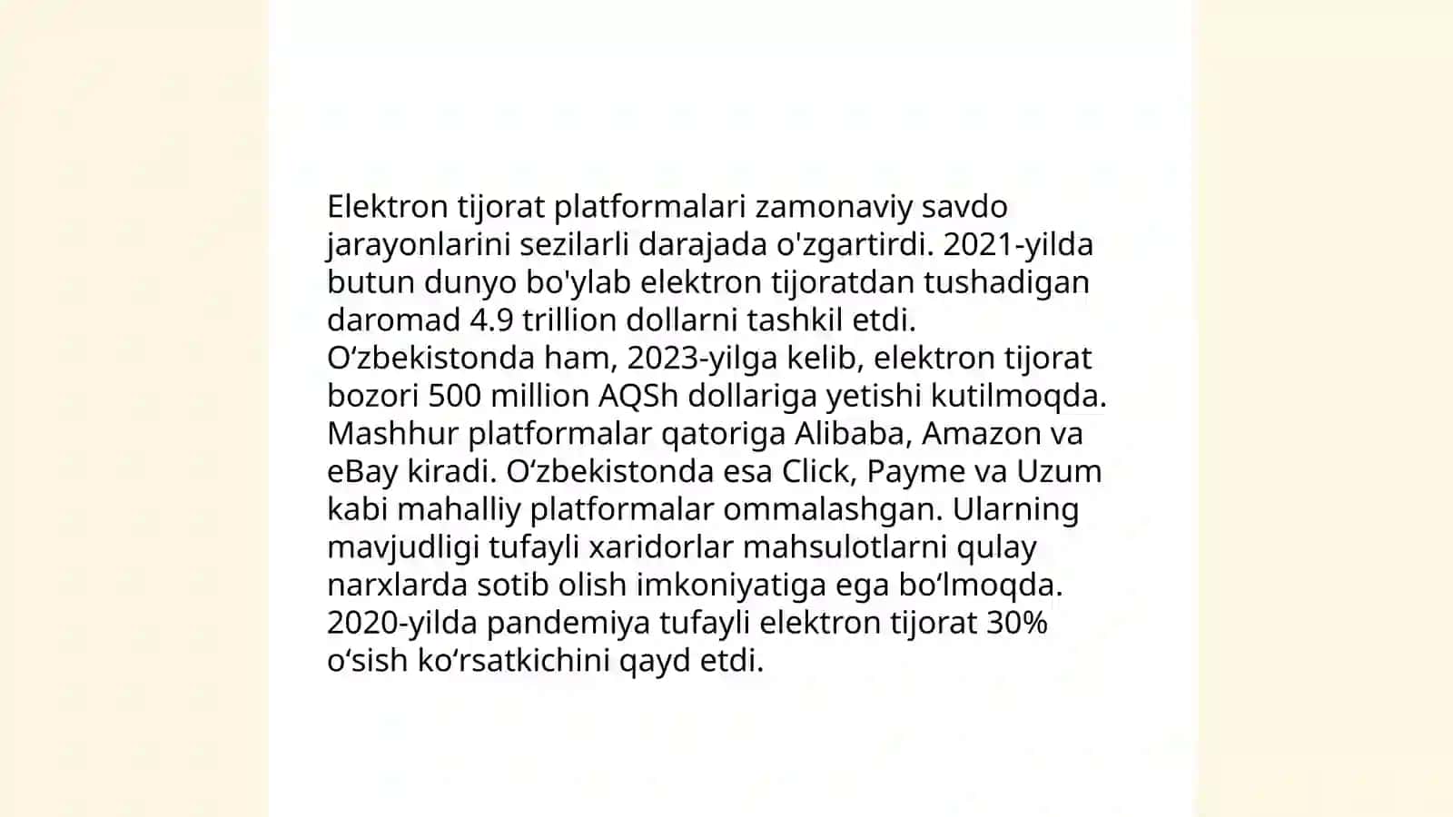 Elektron biznes tizimlarini qurish stilistikasi 3