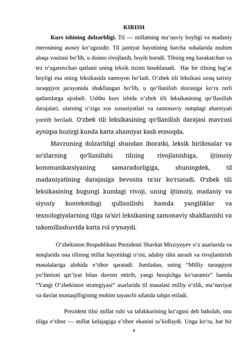 O‘zbek tili leksikasining qo‘llanilish darajasi 3