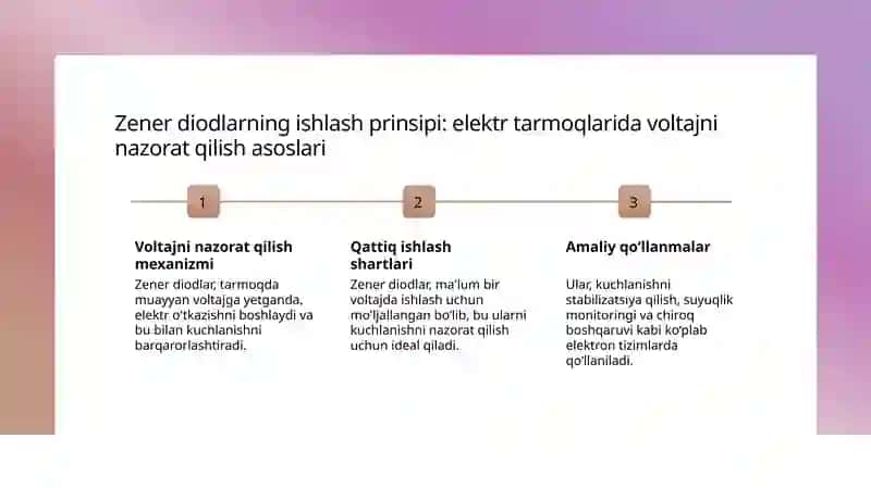 MT4Diodlarning turlari(zener, LED, Schottky) va ularning amaliy qo‘llanilishi 3