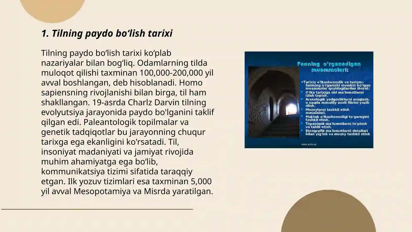 Tilning tarixiy taraqqiyoti va ozgaruvchanligi 3
