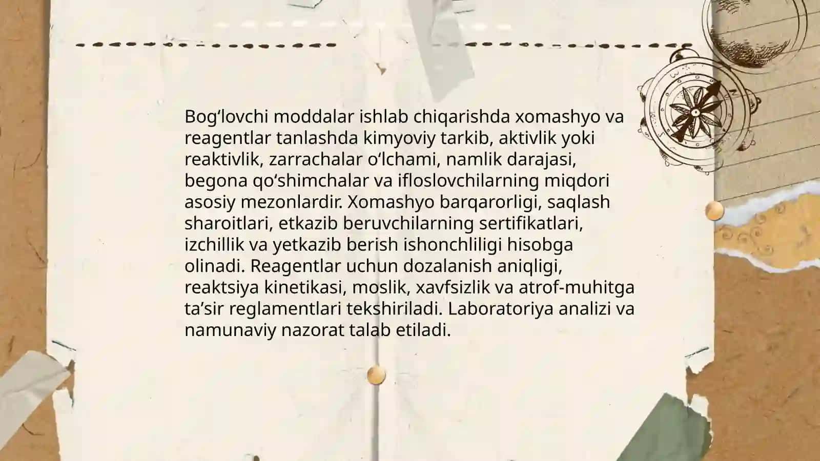 Bogʻlovchi moddalar ishlab chiqarish jarayoni 3