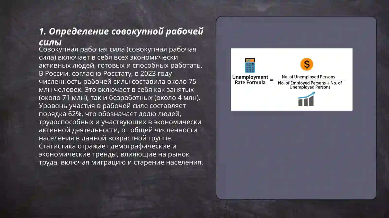 Определение совокупной рабочей силы 3
