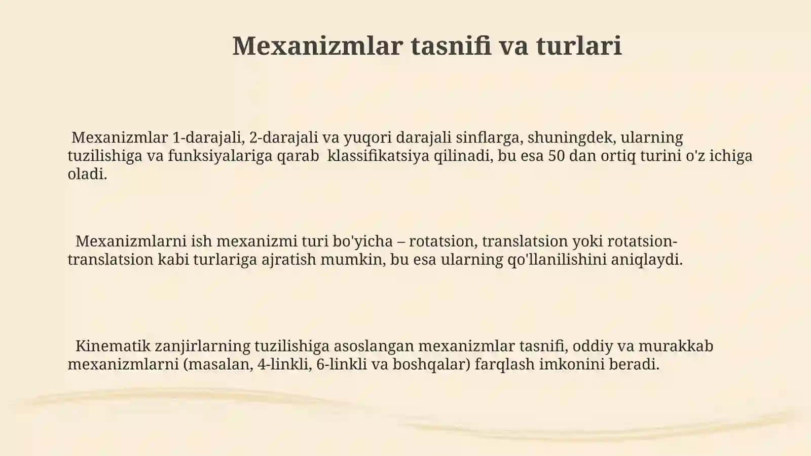 Mexanizmlarni tuzilishini tahlil qilish 3