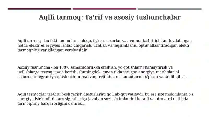 Aqlli Tarmoq: Ta'rif va asosiy tushunchalar 3