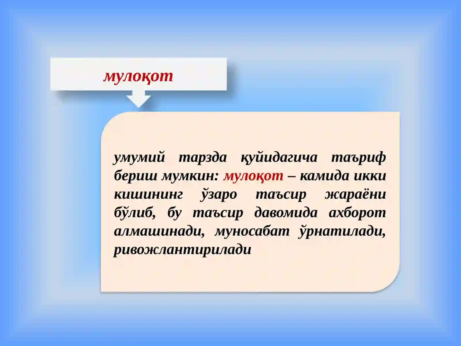 МУЛОҚОТ 3