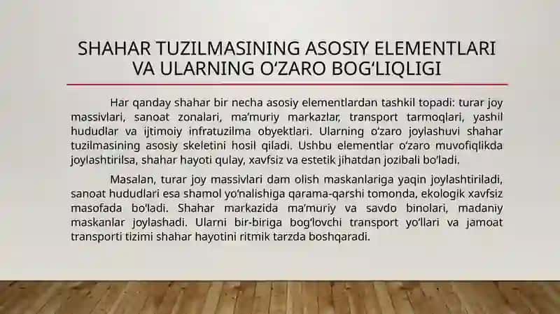 Shaharning umumiy me’moriy kompozitsion yechimi 3
