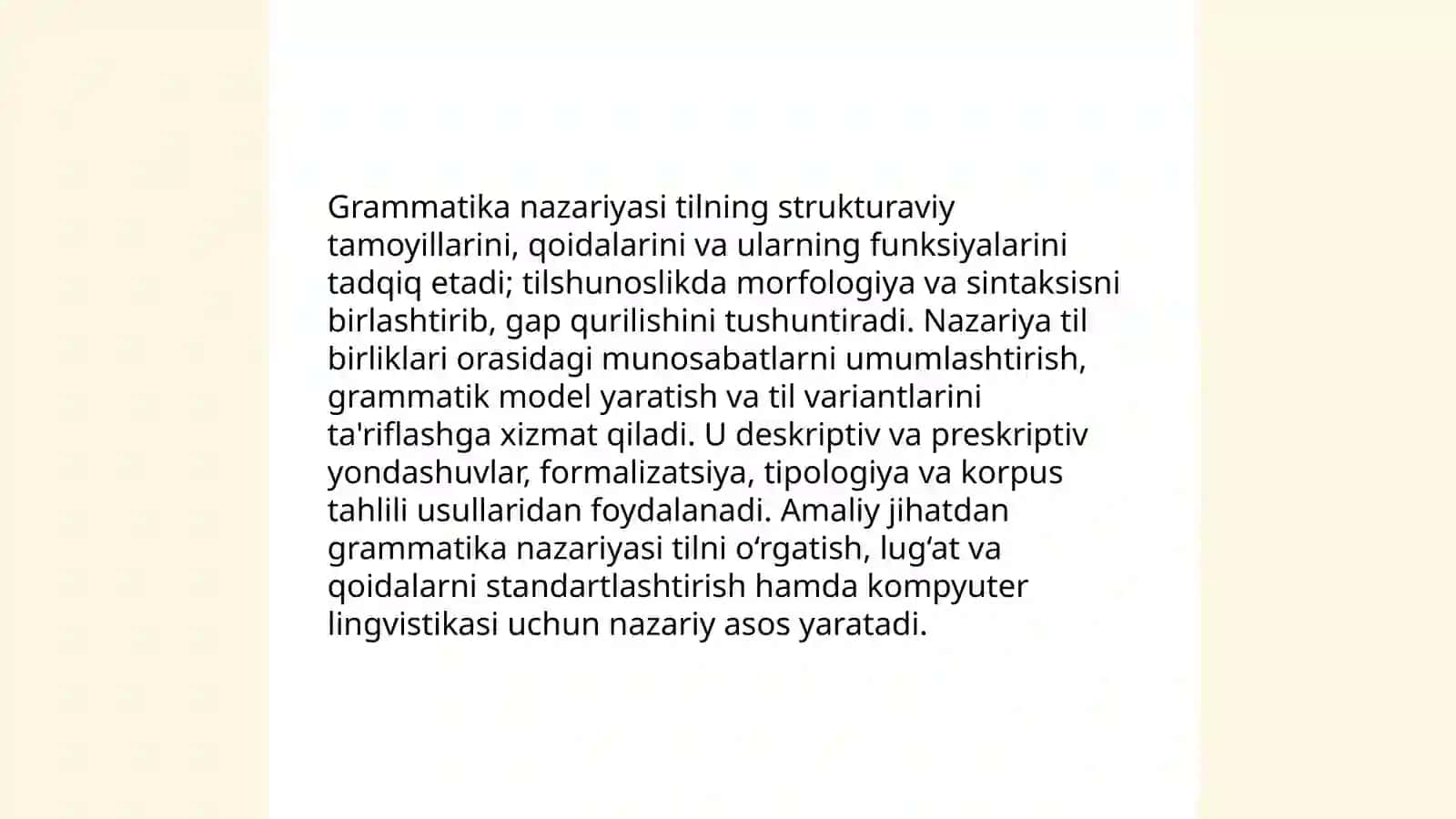 Grammatika - til gap qurilishini o'rganuvchi soha sifatida. Morfologiya va sintaksis 3