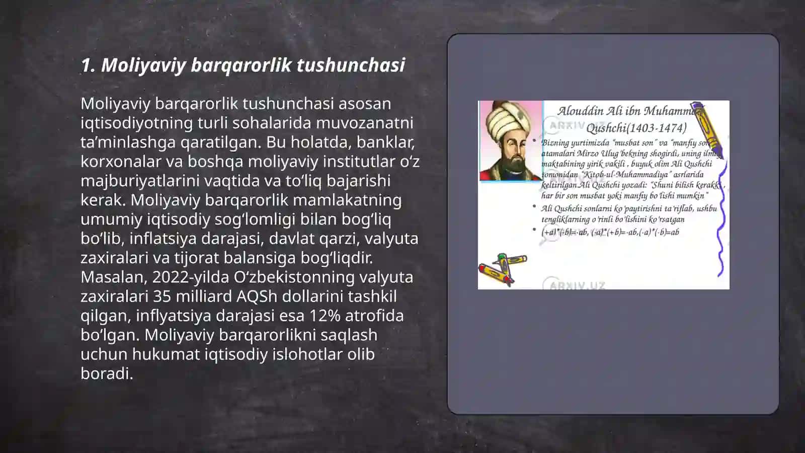 Moliyaviy barqarorlik koʻrsatkichlari va ularni oshirish yoʻllari 3
