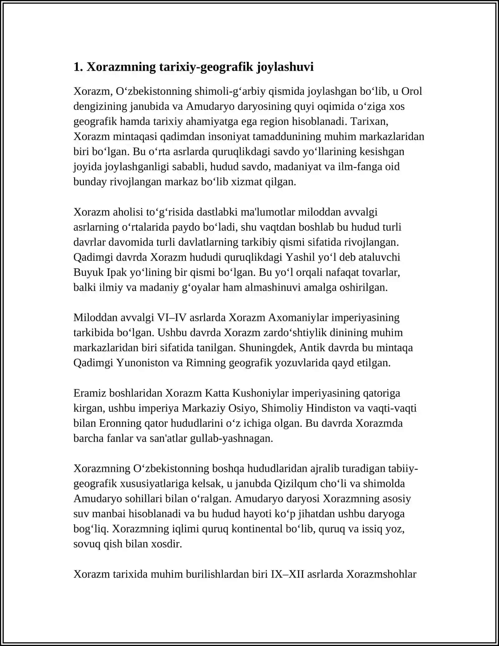 XORAZMIY GEOGRAFIYASI 3