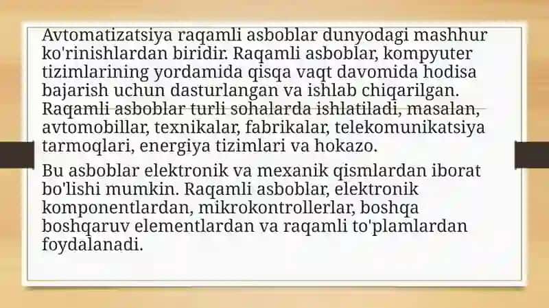 Avtomatikaning raqamli asboblari 3