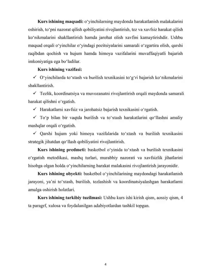 Basketbol o‘yinida harakatlanish ( to‘хtаsh, burilish) texnikasini oʻrgatish 3