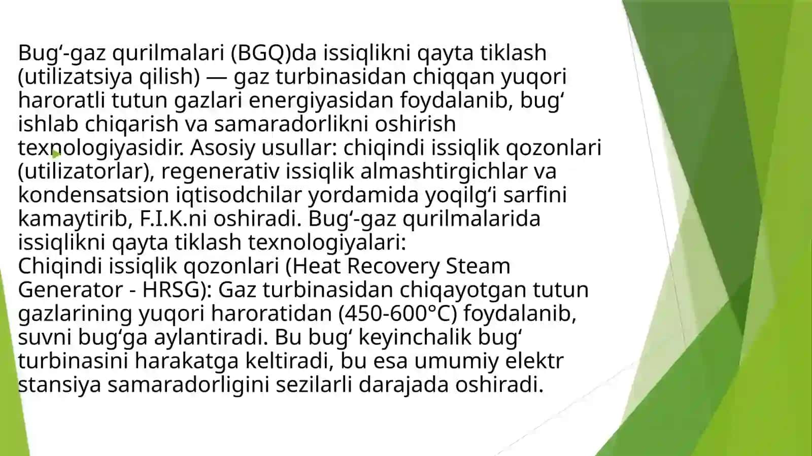 Bugʻgazqurilmalarida issiqlikni qaytatiklash texnologiyalari 3