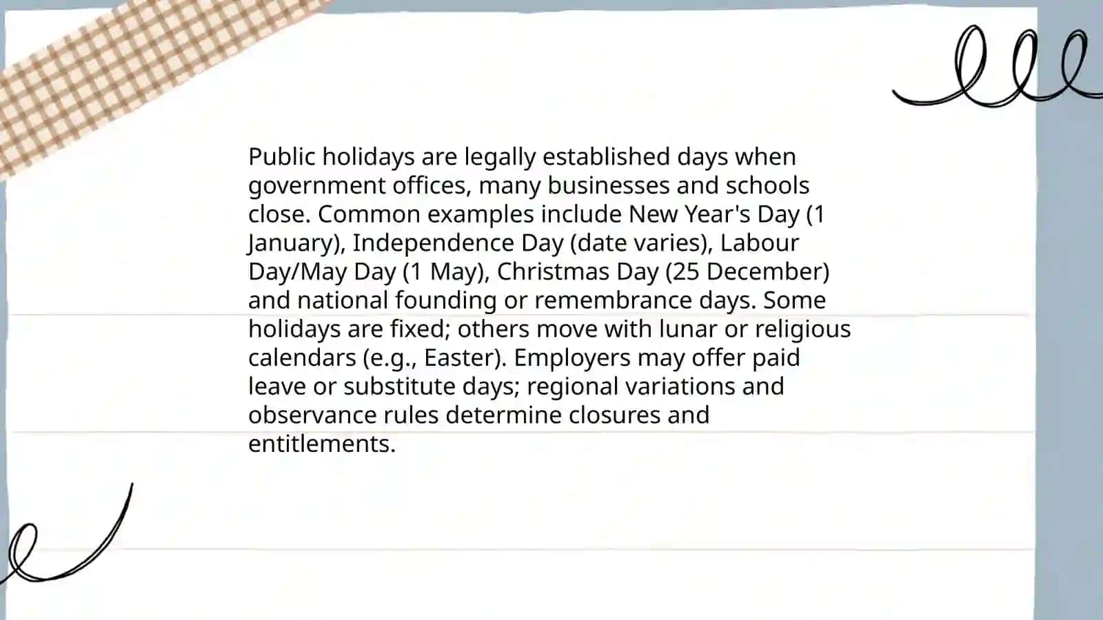 Dates to remember 3