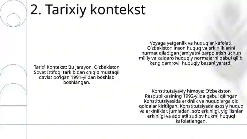 Ózbekistonda Inson Huquqlari Va Erkinliklari Kafolatining Yaratilishi 3